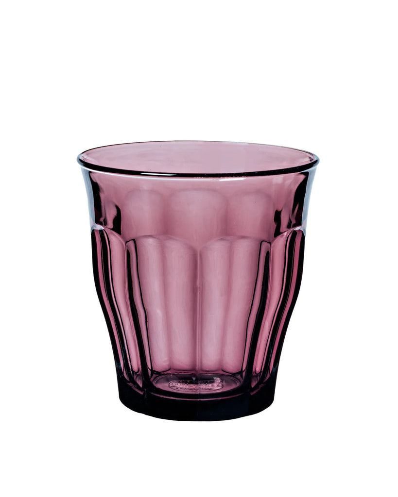 duralex tumblers in pink and plum