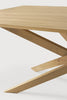mila rectangular oak dining table