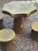french rustic table and four stools