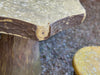 french rustic table and four stools