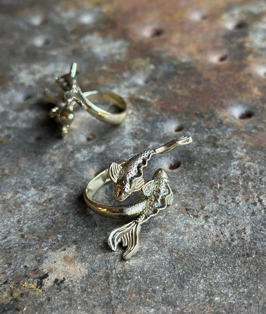 brass koi carp ring