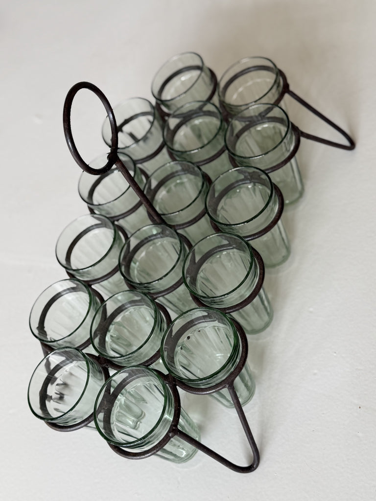 chai glasses with carrier