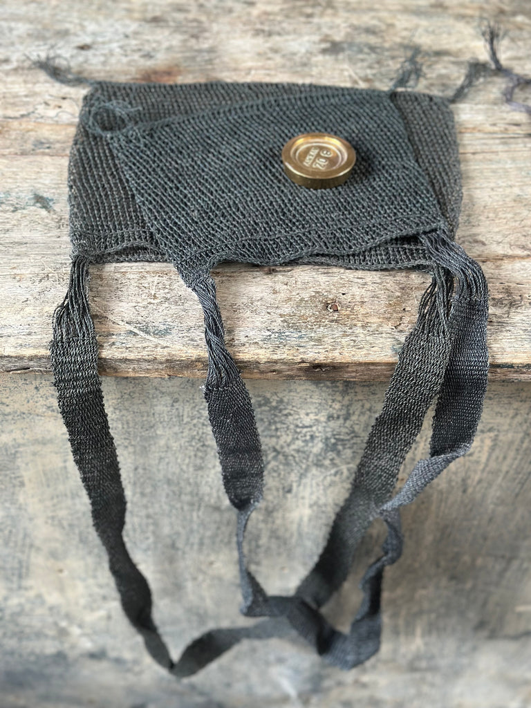 indigo knotted vine bags