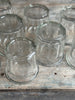 old glass confit jars