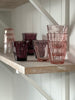 duralex tumblers in pink and plum