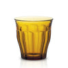 duralex tumblers in amber and jungle green