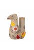 folk art bird candle holder