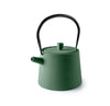 green cast iron teapot