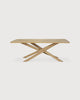 mila rectangular oak dining table
