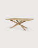 mila rectangular oak dining table