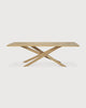 mila rectangular oak dining table