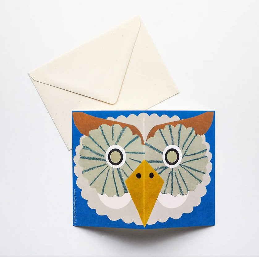 owl mask card
