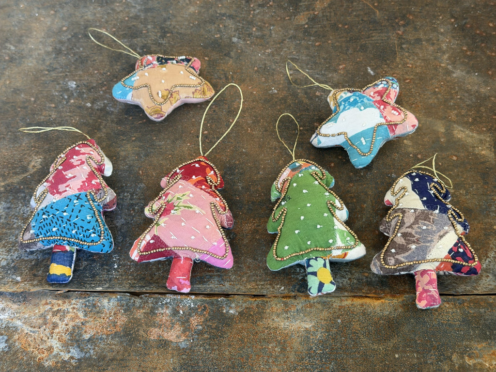 sari beaded tree decoration