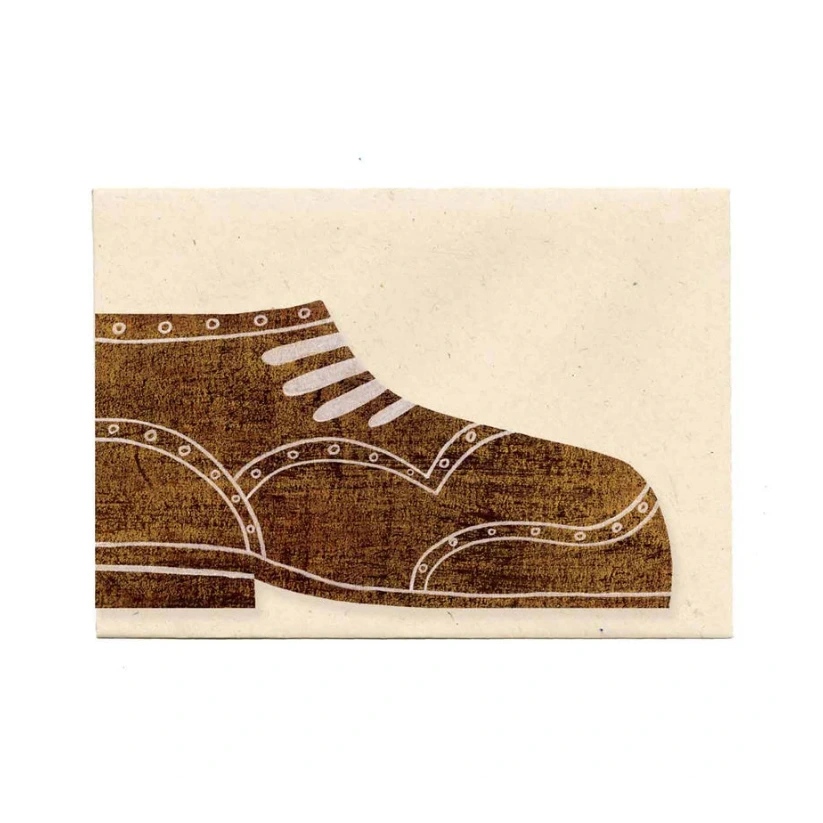 shoe shaped card