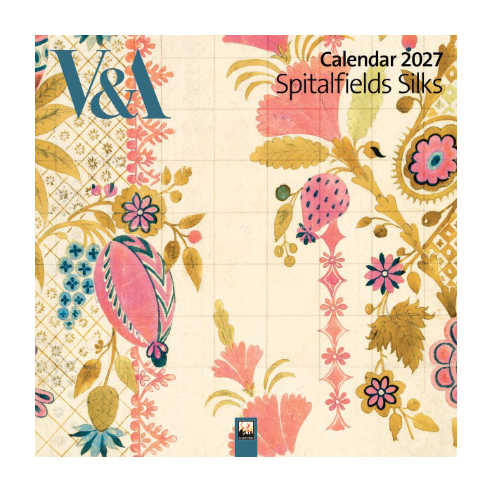 V&A spitalfields silks wall calendar 2027