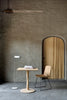 lottie oak pedestal table