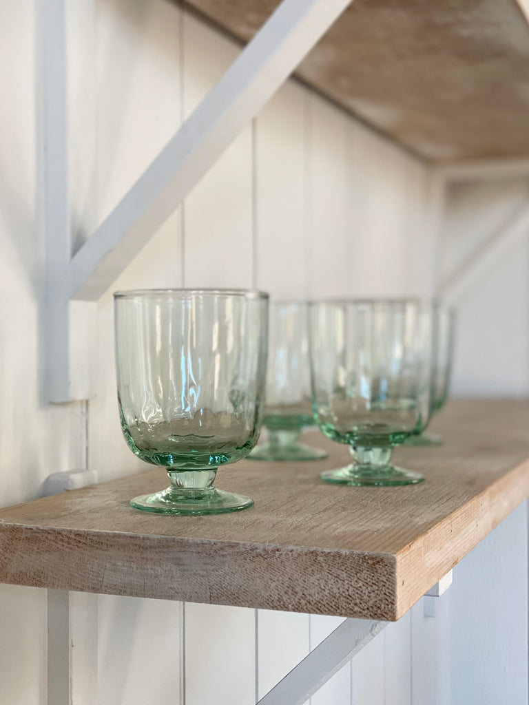 rippled wine glasses