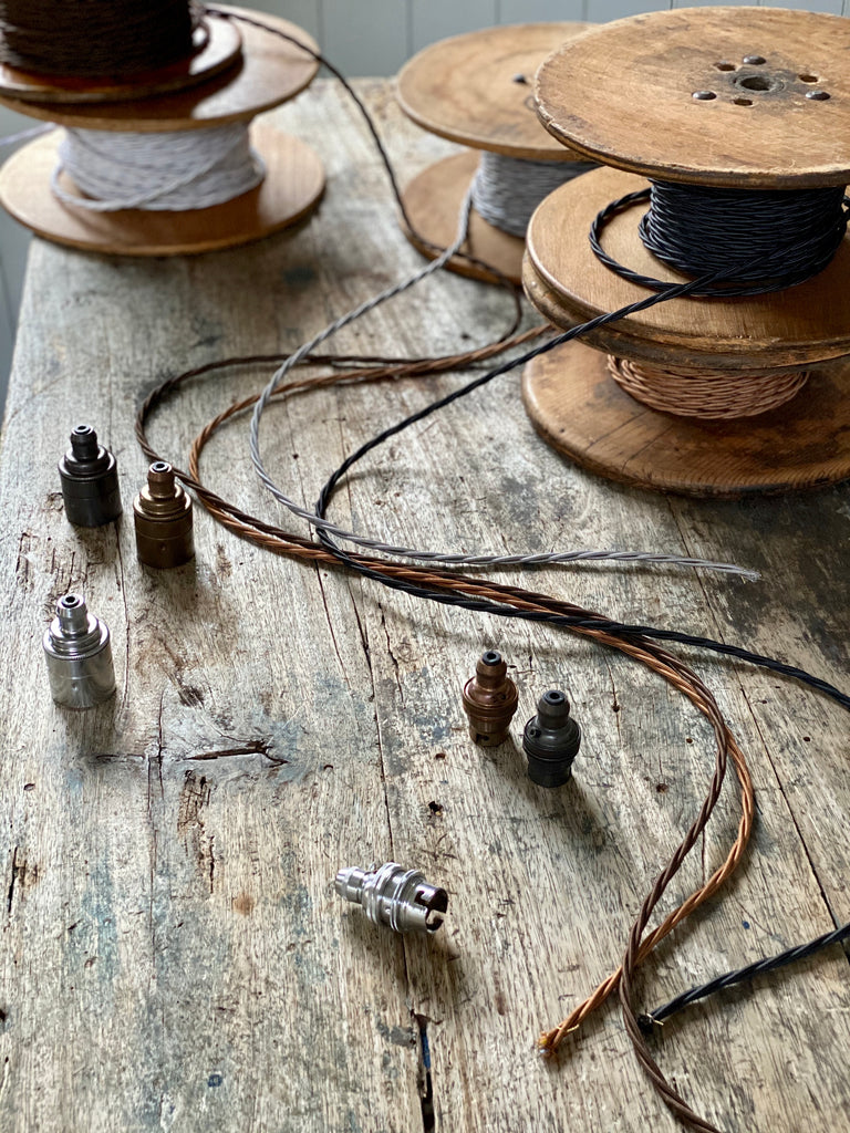 braided cable and lampholders