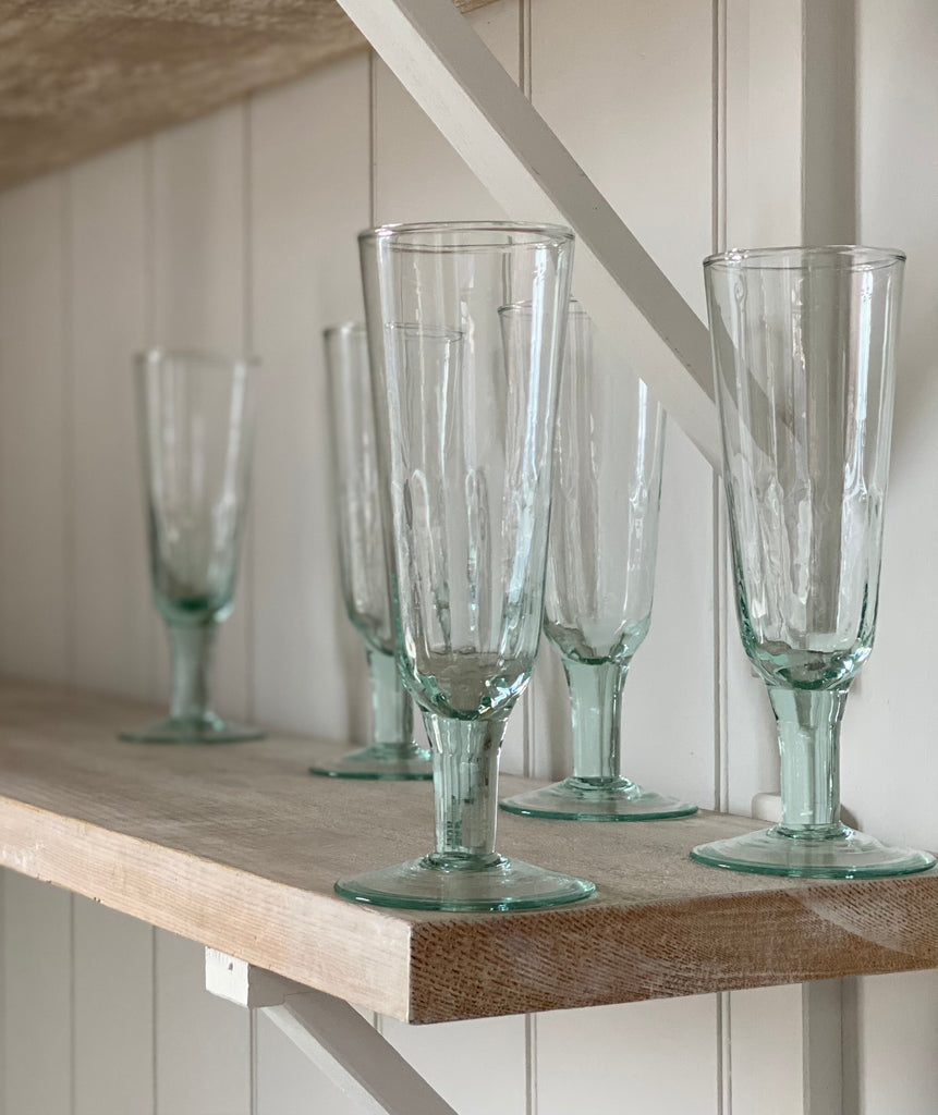 rippled champagne glasses