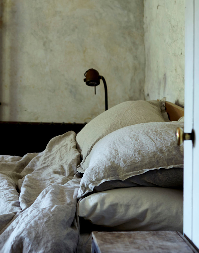 stonewashed natural bed linen